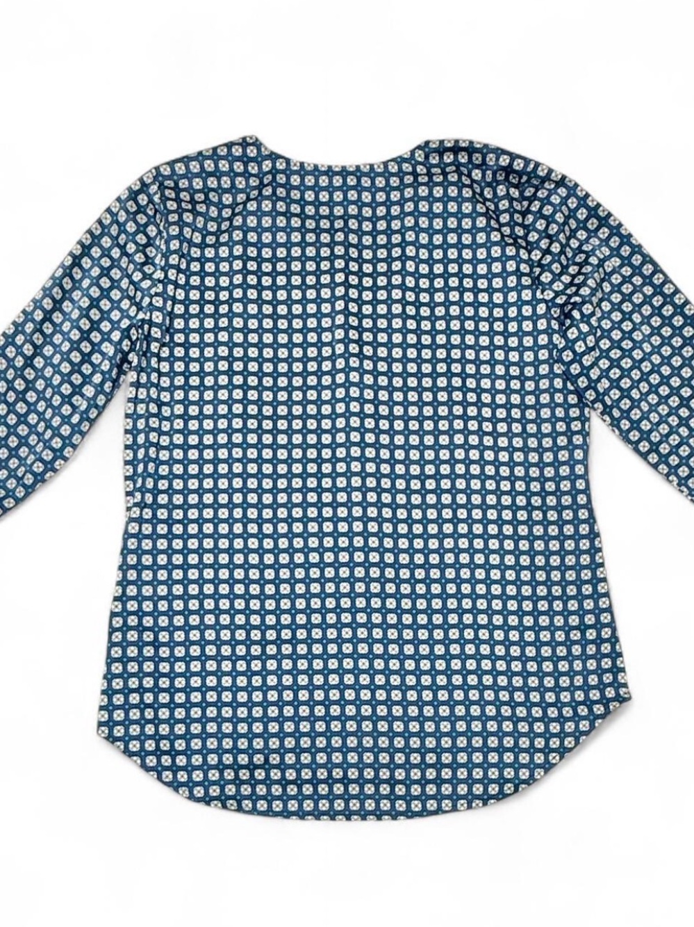 ANN TAYLOR Printed Split Neck Blouse - Picture 3 of 7